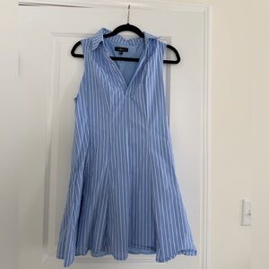 Lulu's Light Blue Striped Midi Dress